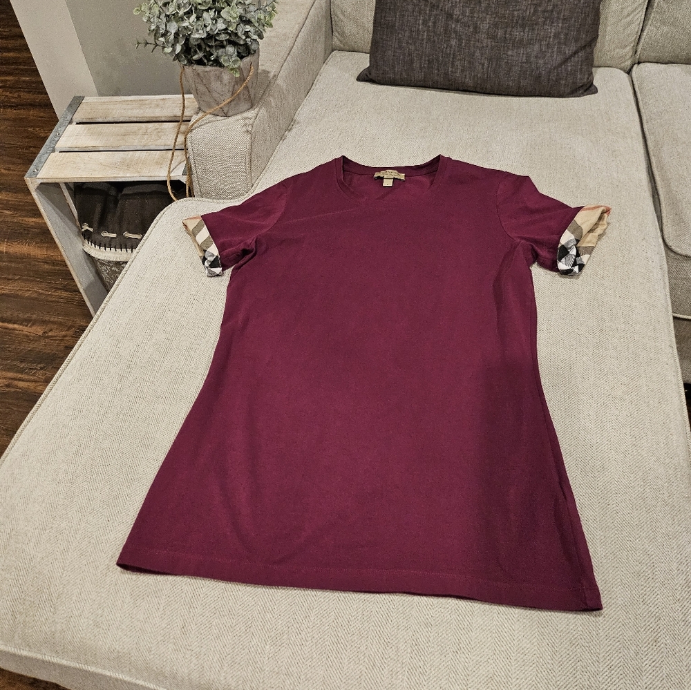 Authentic Burberry short sleeve shirt women's Medium